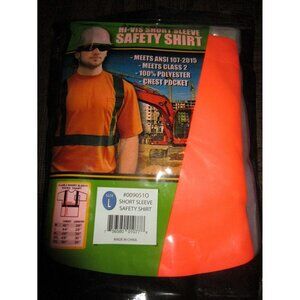 Forester Men's Class 2 High Visibility Orange Short Sleeve Safety T-Shirt Large